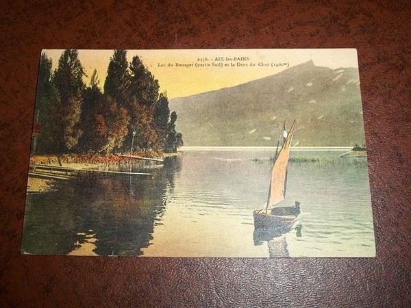 Cartolina Aix-les-Bains - Lac du Bourget 1912