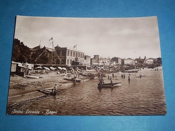 Cartolina Sestri Levante - Bagni 1948