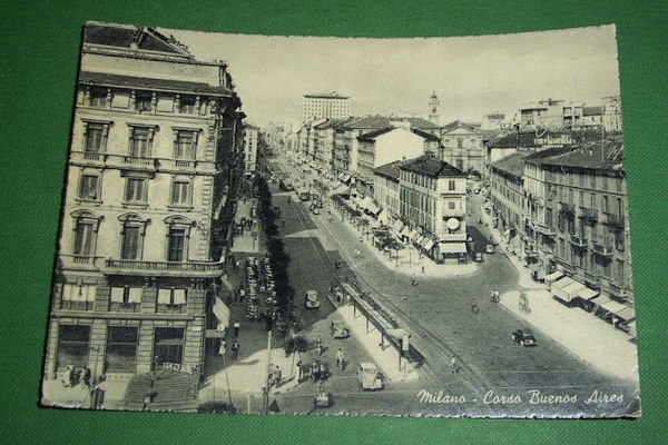 Cartolina Milano - Corso Buenos Aires 1958
