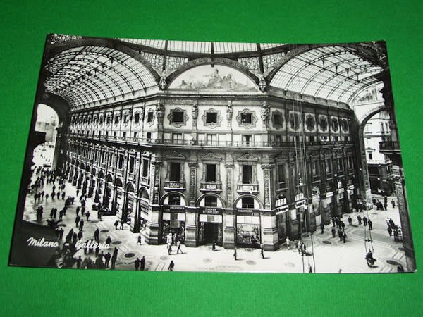 Cartolina Milano - Galleria / Pubblicità Argenteria Fiori G. Bernasconi …