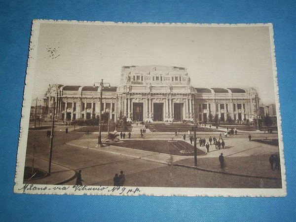 Cartolina Milano - Stazione Centrale 1940 / 1