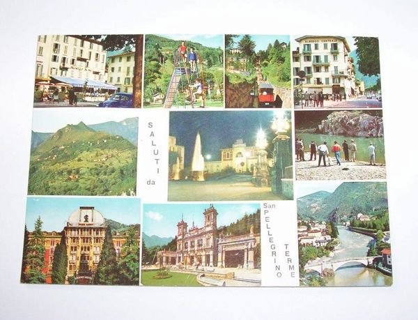 Cartolina San Pellegrino Terme - Vedute diverse 1966