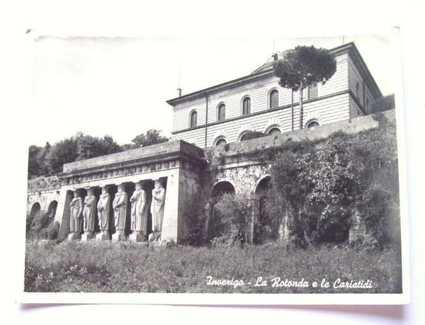Cartolina Inverigo - La Rotonda e le Cariatidi 1957 | Immagine principale