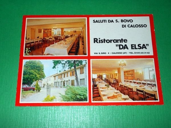 Cartolina Saluti da S. Bovo di Calosso ( Asti ) …