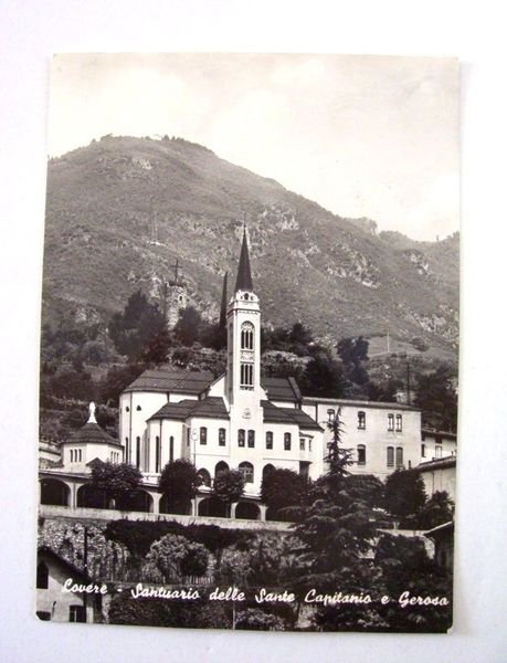 Cartolina Lovere - Santuario Capitanio e Geroso 1960