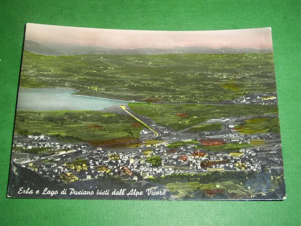 Cartolina Erba e Lago di Pusiano - Panorama dall' Alpe …