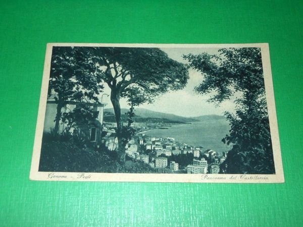 Cartolina Genova Pegli - Panorama dal Castellaccio 1931