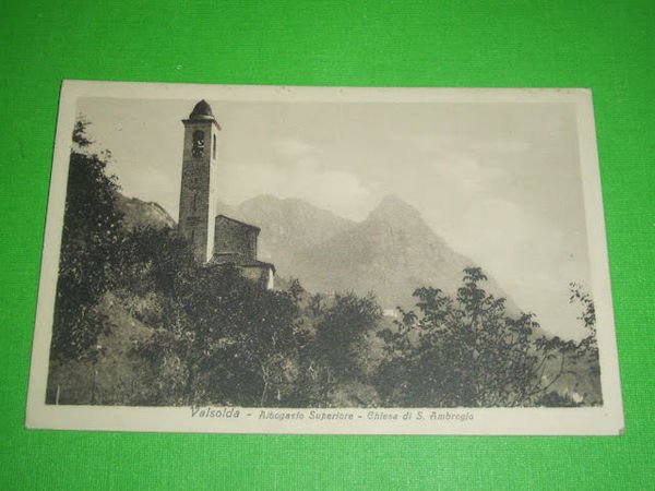 Cartolina Valsolda - Albogasio Superiore - Chiesa 1932