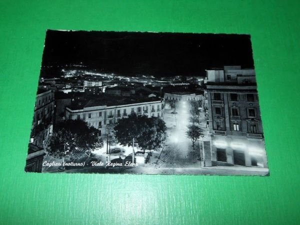 Cartolina Cagliari - Viale Regina Elena 1956.