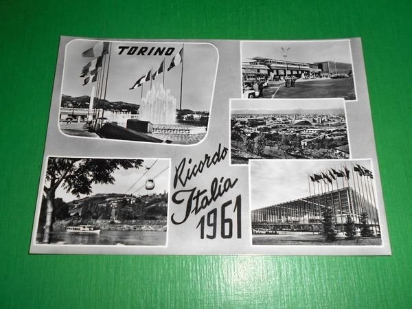 Cartolina Torino - Ricordo Esposizione Italia '61 - Vedute diverse