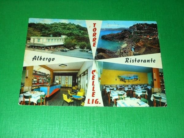Cartolina Celle Ligure - Albergo Ristorante Torre 1965 ca | Immagine Gallery 1