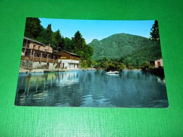 Cartolina Torre Pellice - Fonte Blancio il Laghetto 1955 ca
