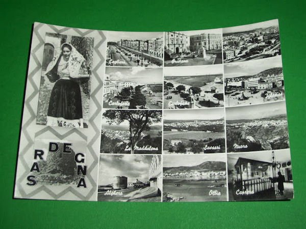 Cartolina Sardegna - Vedute di diverse città ( Alghero Olbia …