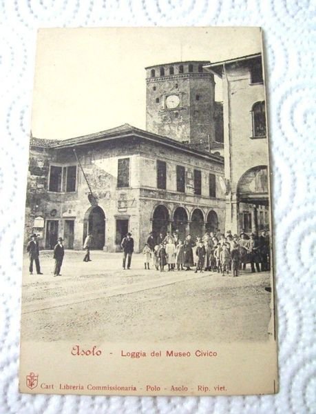 Cartolina Asolo (Treviso) - Loggia Museo Civico 1905 ca.