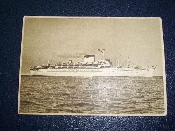 Cartolina Società Navigazione - Nave Augustus 1940 ca. | Immagine principale