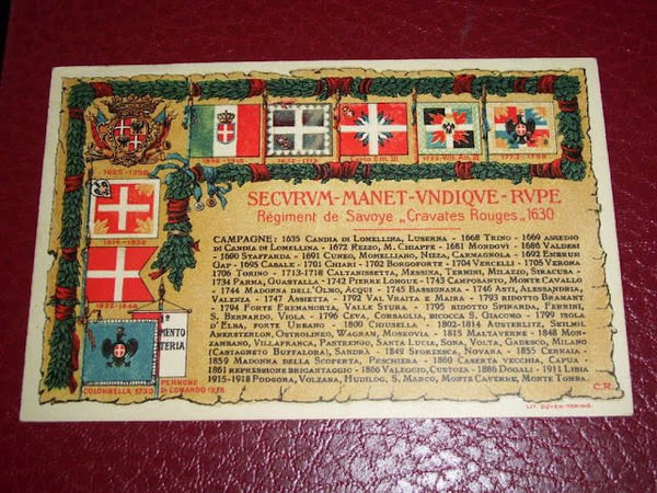 Cartolina Militare - 1° Reggimento Fanteria 1900 ca.