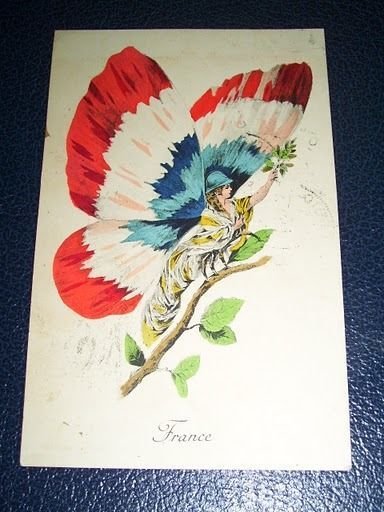 Cartolina propaganda prima guerra mondiale France 1916