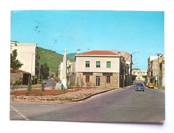 Cartolina Macomer ( Nuoro ) - Piazza S. Antonio 1972.