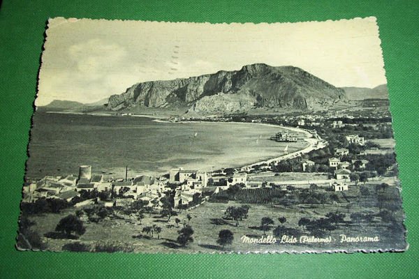 Cartolina Mondello Lido ( Palermo ) - Panorama 1953