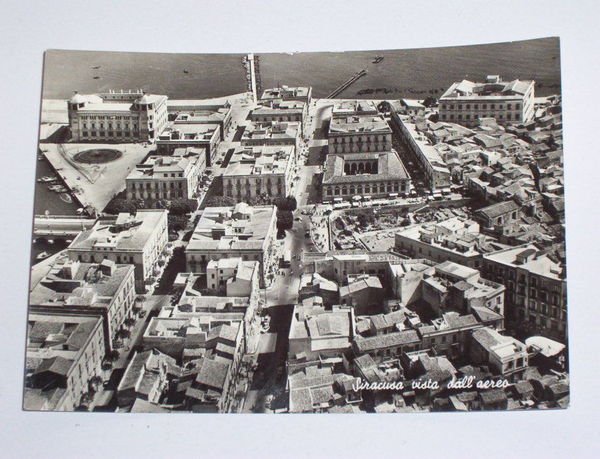 Cartolina Siracusa vista dall' aereo 1958 | Immagine principale