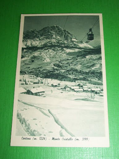 Cartolina Cortina - Panorama e Monte Cristallo 1939 | Immagine principale