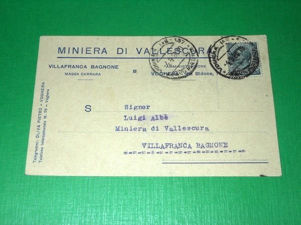 Cartolina Miniera di Vallescura - Villafranca Bagnone - Massa Carrara …
