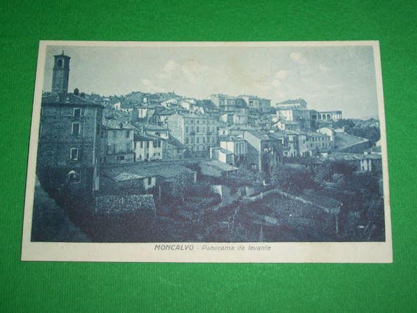Cartolina Moncalvo ( Asti ) - Panorama da levante - …