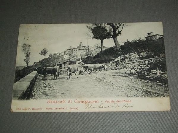 Cartolina Anticoli di Campagna - Veduta del Paese 1905 | Immagine principale