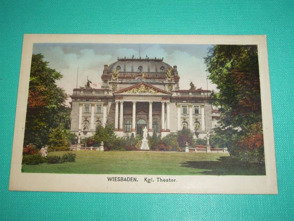 Cartolina Germania - Wiesbaden - Kgl. Theater 1920 ca | Immagine principale