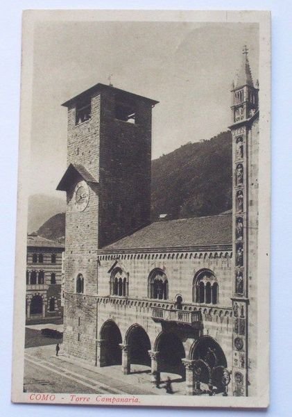 Cartolina Como - Torre Campanaria 1932