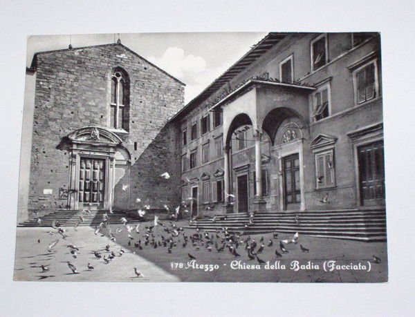 Cartolina Arezzo - Chiesa della Badia 1956