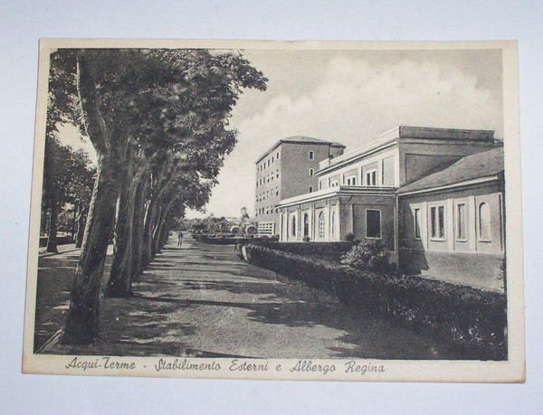 Cartolina Acqui Terme -- Stabilimento Esterni -- 1940 ca | Immagine principale