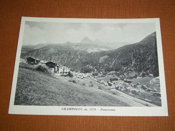 Cartolina Champoluc - Panorama generale 1940 ca