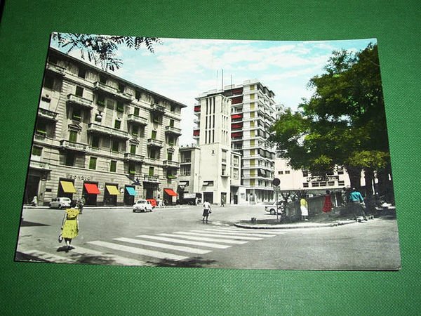 Cartolina Genova Sestri Ponente - Piazza Alfredo Oriani 1961