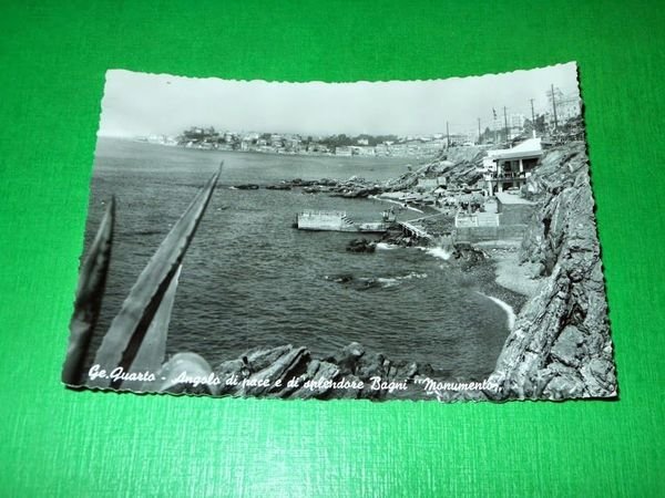 Cartolina Genova Quarto - Bagni Monumento 1964