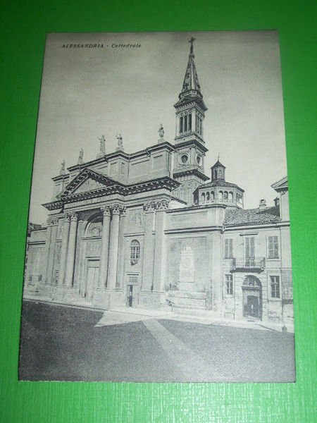 Cartolina Alessandria - Cattedrale 1945 ca
