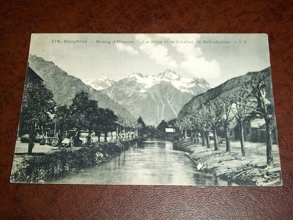 Cartolina Dauphiné - Bourg d' Oisans - La Rive 1913
