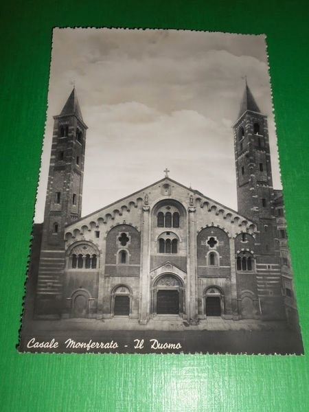 Cartolina Casale Monferrato - Il Duomo 1952