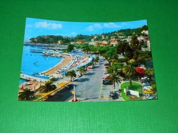 Cartolina Rapallo - Passeggiata a mare 1965.