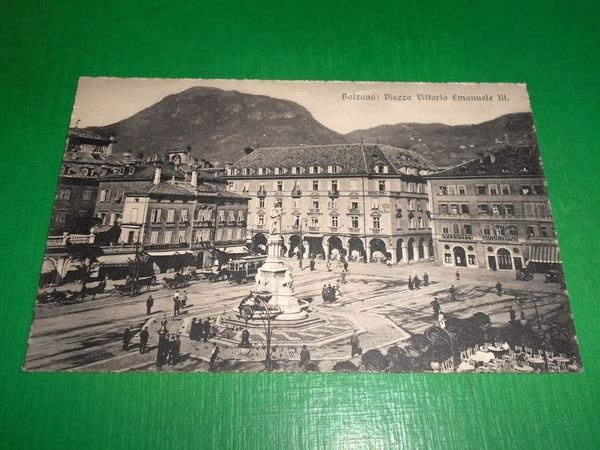 Cartolina Bolzano - Piazza Vittorio Emanuele III 1910 ca