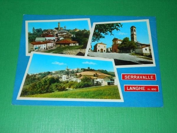 Cartolina Serravalle Langhe ( Cuneo ) - Vedute diverse 1970
