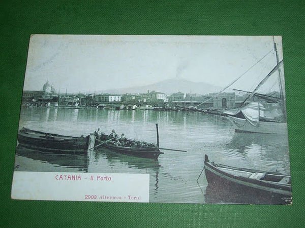 Cartolina Catania - Il Porto 1900 ca