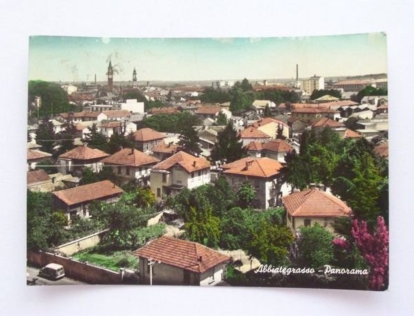 Cartolina Abbiategrasso - Panorama 1960
