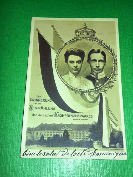Cartolina Zur Erinnerung an die Vermahlung des deutschen Kronprinzenpaaren 1905