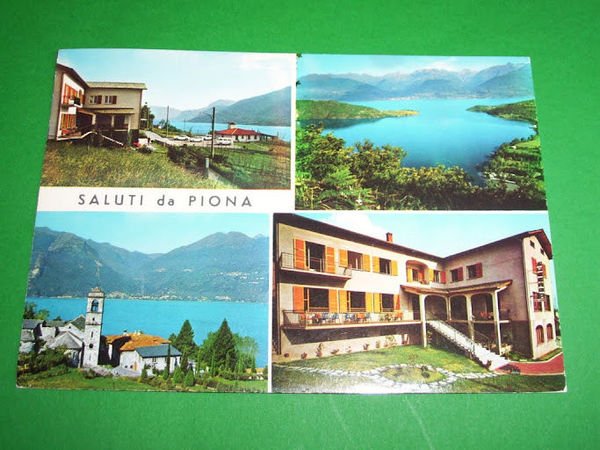 Cartolina Saluti da Piona - Vedute diverse 1972