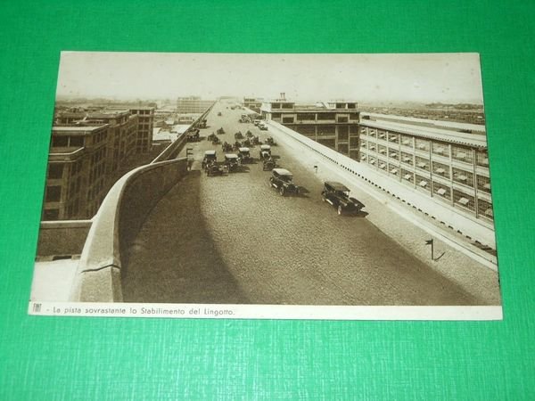 Cartolina Torino - Fiat - La pista sovrastante lo Stabilimento …