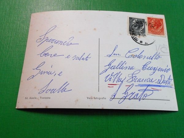Cartolina Tronzano ( Vercelli ) - Via santhià ( Alecta …