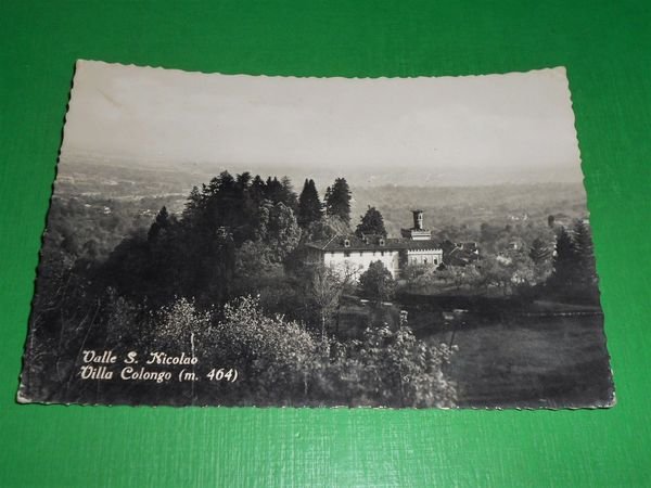 Cartolina Valle S. Nicolao - Villa Colongo 1955.