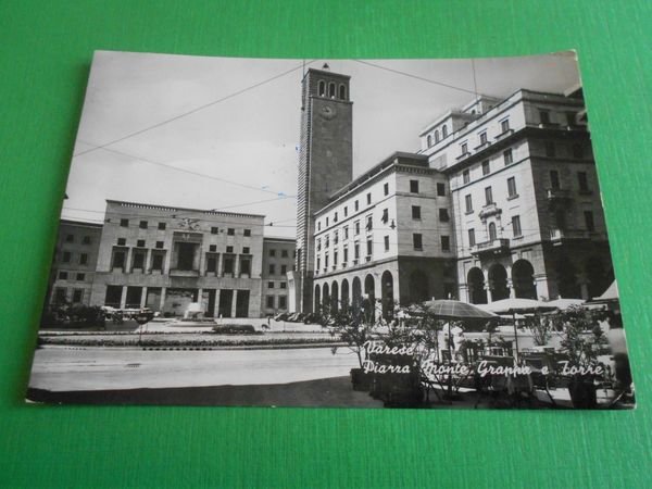 Cartolina Varese - Piazza Monte Grappa e Torre 1957 | Immagine principale