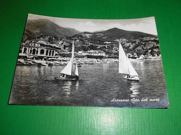 Cartolina Arenzano vista dal mare 1961
